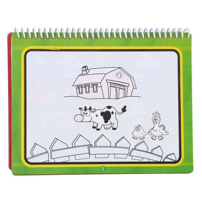 Livre De Dessin Magique à L'Eau - 6 Thèmes Enfants | Réutilisable, Stylo Aqua, Idée Cadeau