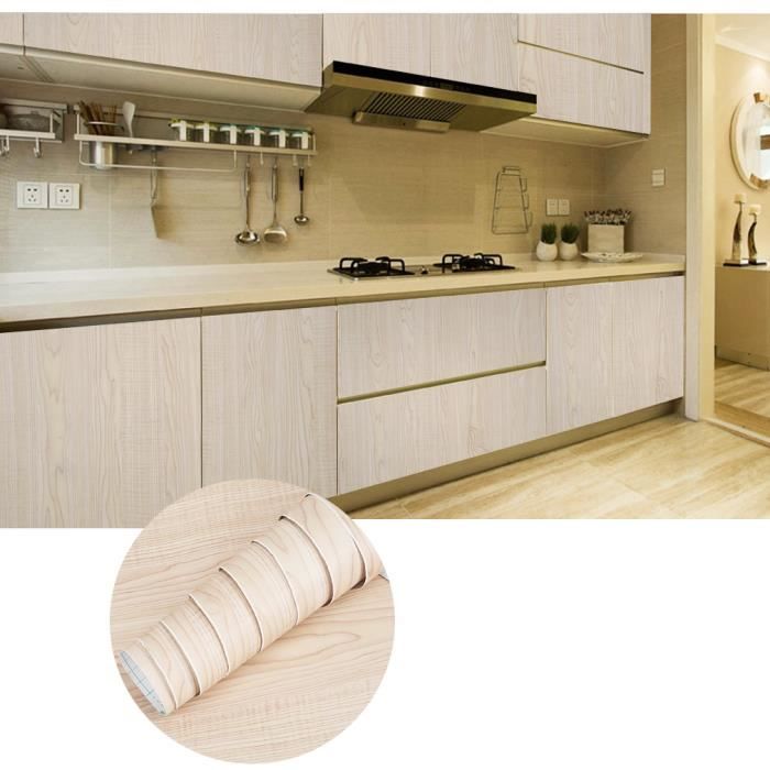 500x60cm Stickers Muraux Cuisine A Bois Impermeable Papier Peint