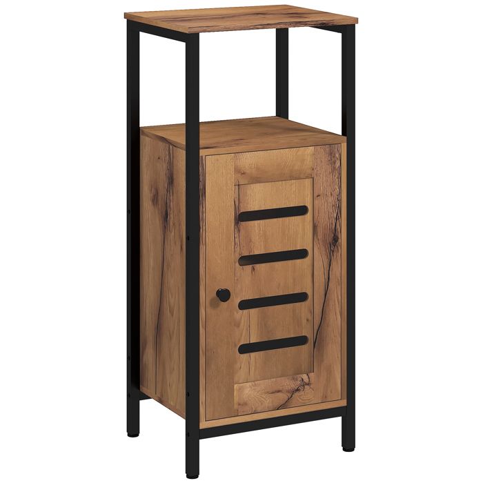 kleankin - Meuble de salle de bain - Panneaux de particules - 37x30x85cm - Marron