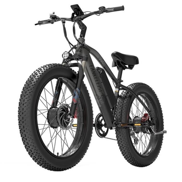 Vélo Électrique LANKELEISI MG740 PLUS - Noir - Tout suspendu - Hydrauliques - 1000W * 2 - 20Ah Batterie