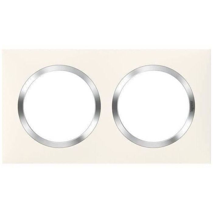 Plaque 2P blanc chrome Dooxie
