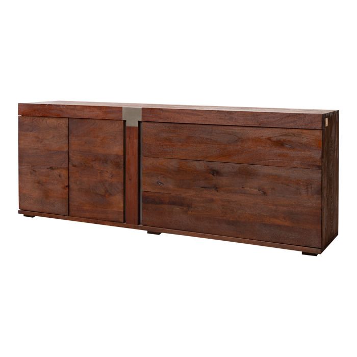 Buffet bas Manguier brun laqué massif 200x45x75 cm (BxTxH) bois massif AMSTERDAM #30 Buffet bas Manguier brun laqué massif 200x45x75 cm (BxTxH) bois massif AMSTERDAM #30