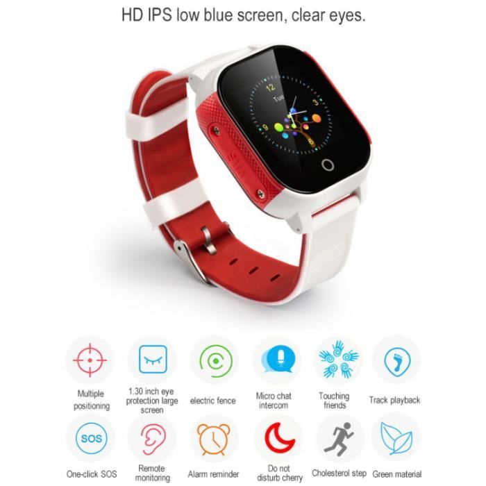 Enfants Smartwatch Montre Connectée GPS Tracker SOS Meilleur Sport