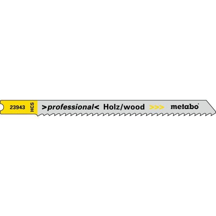 Metabo 5 lames de scies sauteuses U bois profess. 82 25mm