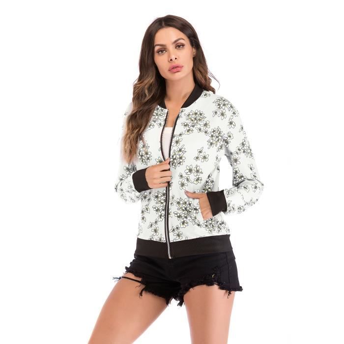 Veste leger Imprime Femme de Marque Veste baseball Causal Automne