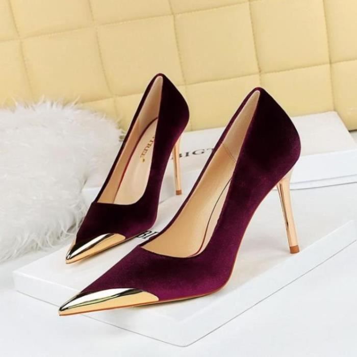Escarpin velour rouge cheap