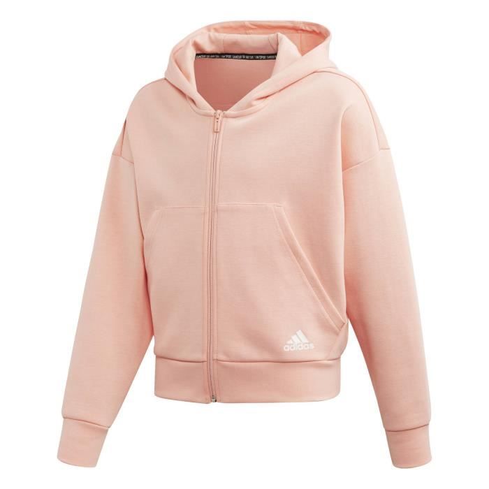 veste adidas grise et rose