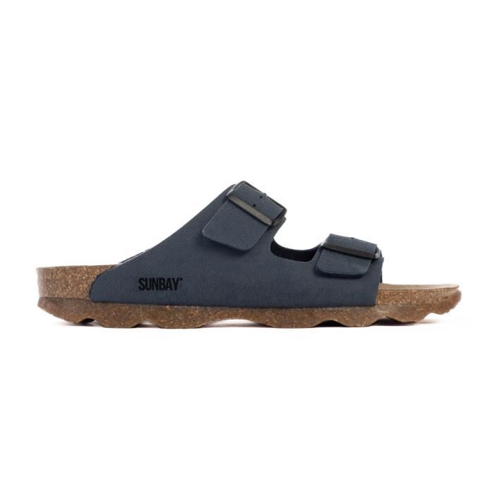 SUNBAY Mules deux brides pour homme TREFLE Bleu marine Homme Bleu marine Cdiscount Chaussures