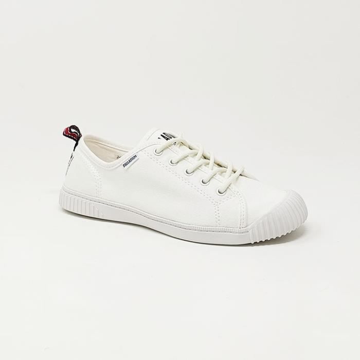 Tennis en toile - PALLADIUM - Easy Lace Blanc CS - Femme - Lacets