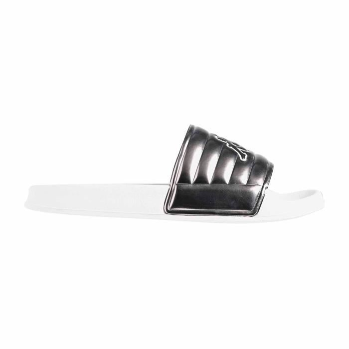 Claquettes pour Femme Nolesit Sportswear Blanc, argenté Confortable  et polyvalent