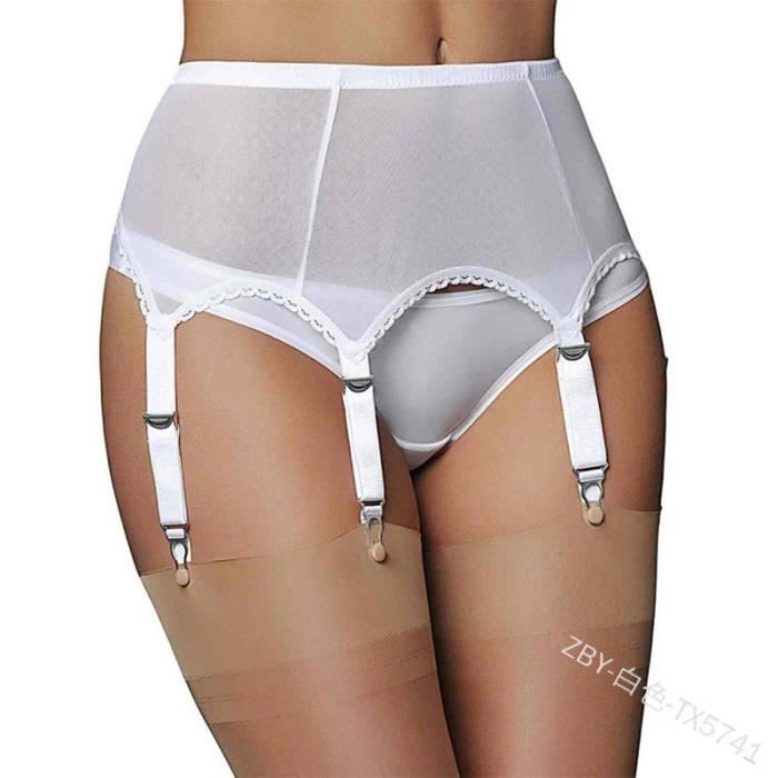 Porte-jarretelle dentelle réglable grande taille pour lingerie bas