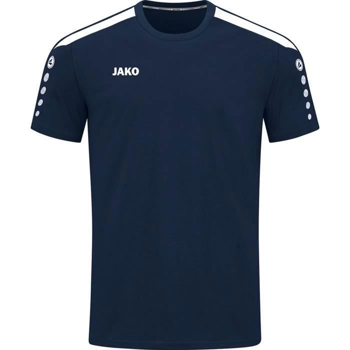 T-shirt Jako Power pour Hommes - Marine - Taille L - Manches Courtes - Respirant T-shirt Jako Power pour Hommes - Marine - Taille L - Manches Courtes - Respirant