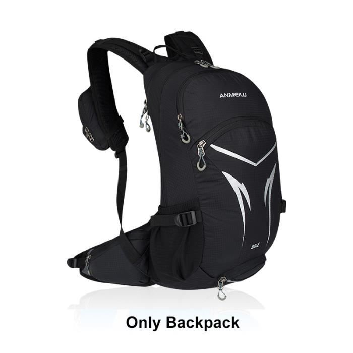 Sac à dos 20L + housse de pluie, sac à dos randonnée-vélo-camping-randonnée,  sac à dos de sports de plein air homme et femme - noir - Cdiscount Sport