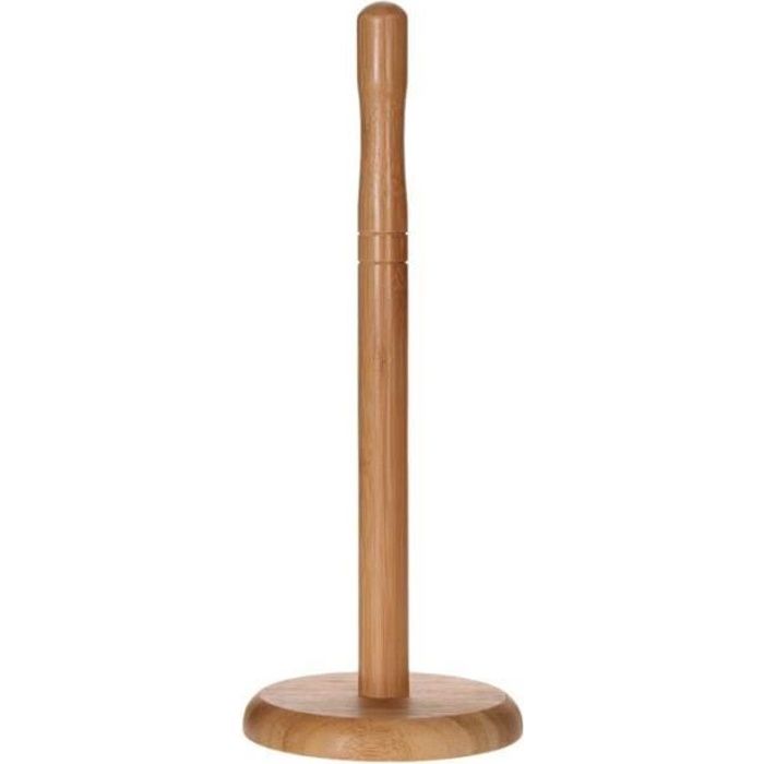 Porte-essuie-tout En Bambou Naturel 32cm - Design Simple Et Pratique