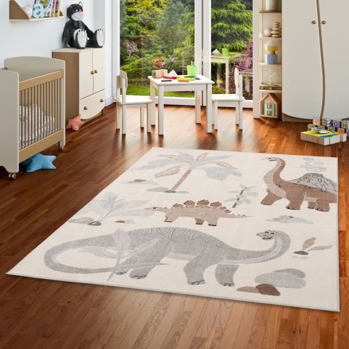 Tapis Pour Enfant Maui Kids - Motif Pastel Ciel Nuages - Velours Souple, Découpé Main, Certifié Oeko-Tex