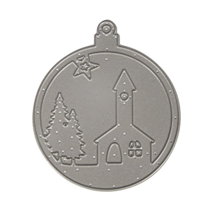 Gabarit de découp. Boule de Noël Eglise, ø 6,5cm, 1 pce Cdiscount