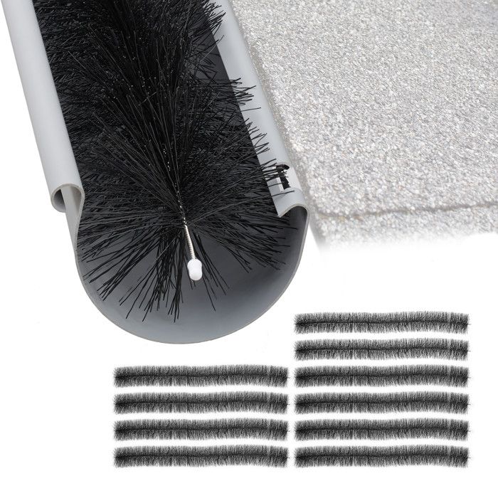 2 Protections De Gouttière Noires 11cm - Anti-feuilles Universel