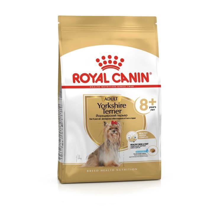 Croquettes pour chien senior ROYAL CANIN Yorkshire Terrier 8+ 3kg - santé cellulaire pelage et digestion Croquettes pour chien senior ROYAL CANIN Yorkshire Terrier 8+ 3kg - santé cellulaire pelage et digestion