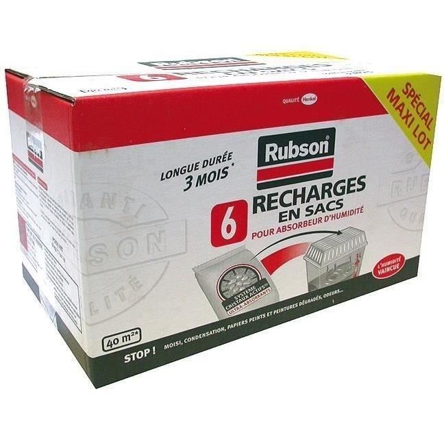 RUBSON Recharge absorbeur - Lot de 6 - 1 kg