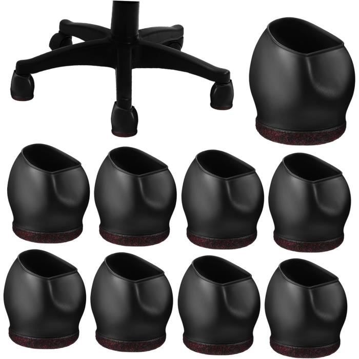 8 Pièces Couvertures Roues Bagages Noires - Housses Protection Valise Anti-Bruit & Anti-Usure