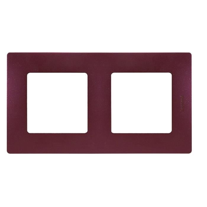 Plaque Double Legrand NILOE - Couleur Prune - Neuf - Pour Installation Électrique
