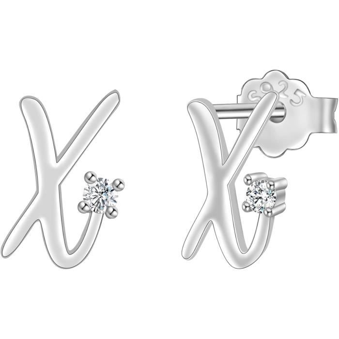 Boucles D'oreilles En U Pour Femmes - Argent Sterling 925 - 40MM - Marque Doteffil - Neuves Avec étiquettes