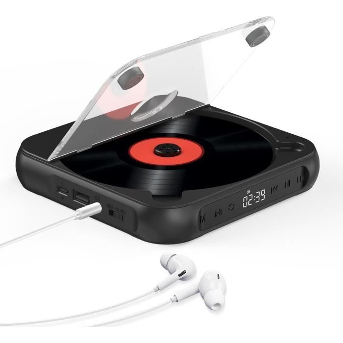 Lecteur Cd Portable Avec Bluetooth Et Batterie Rechargeable 1200Mah Lecteur Cd Avec Fonction