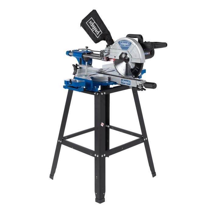 Scie à onglet multi-matériaux radiale SCHEPPACH 254 mm avec piétement et 2ème lame - HM254CD