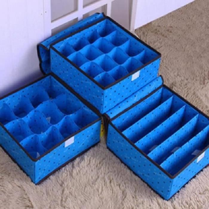 Sheloveit 3x Boite Rangement Pour Sous Vetement Pliable Sans