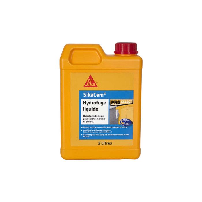 Hydrofuge De Masse Liquide Sika Sikacem Pour Beton Et Mortier 2l Cdiscount Bricolage