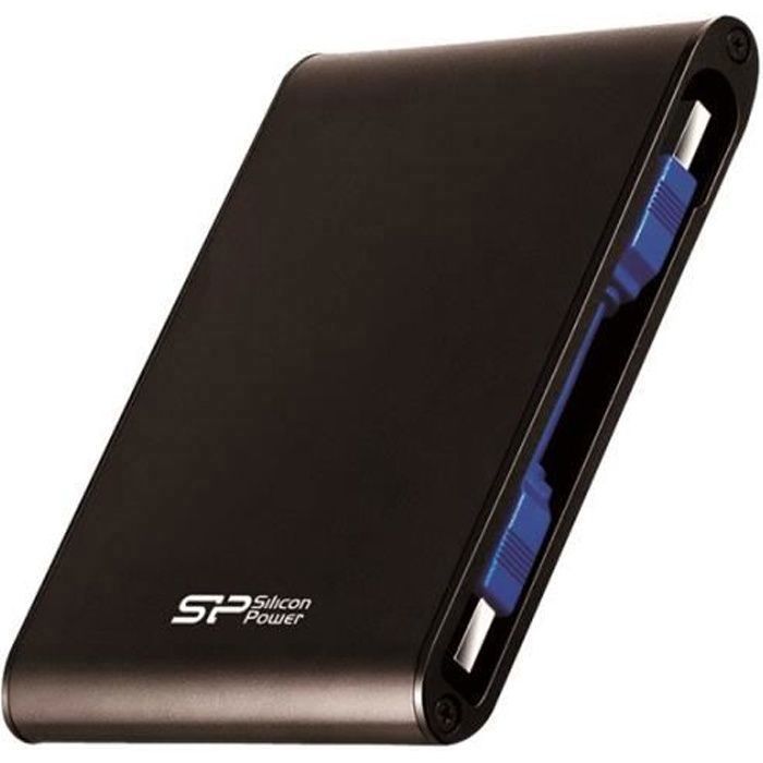 Disque dur externe portable SILICON POWER Armor A80 – 2 To – USB 3.0 noir