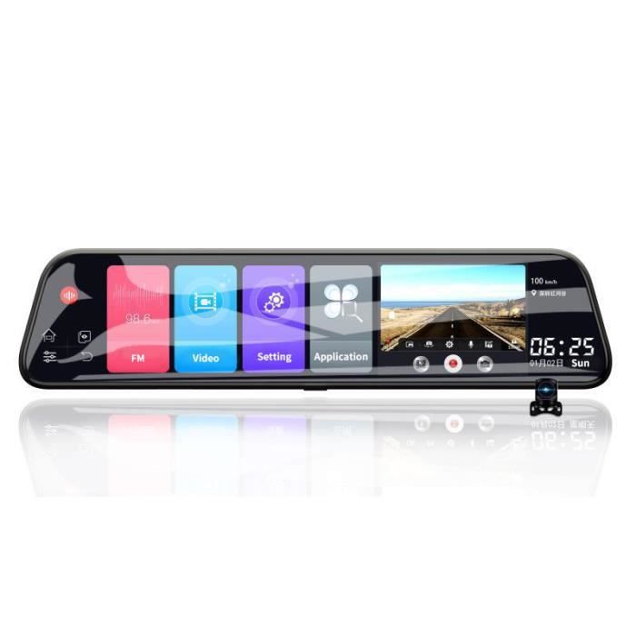 Fltaheroo Nouveau 12 Pouces 4G Android 8.1 Dash Cam 1080P Double Lentille WiFi Dash Cam GPS ADAS RéTroviseur de Voiture Dvr Conduite CaméRa Enregistreur 