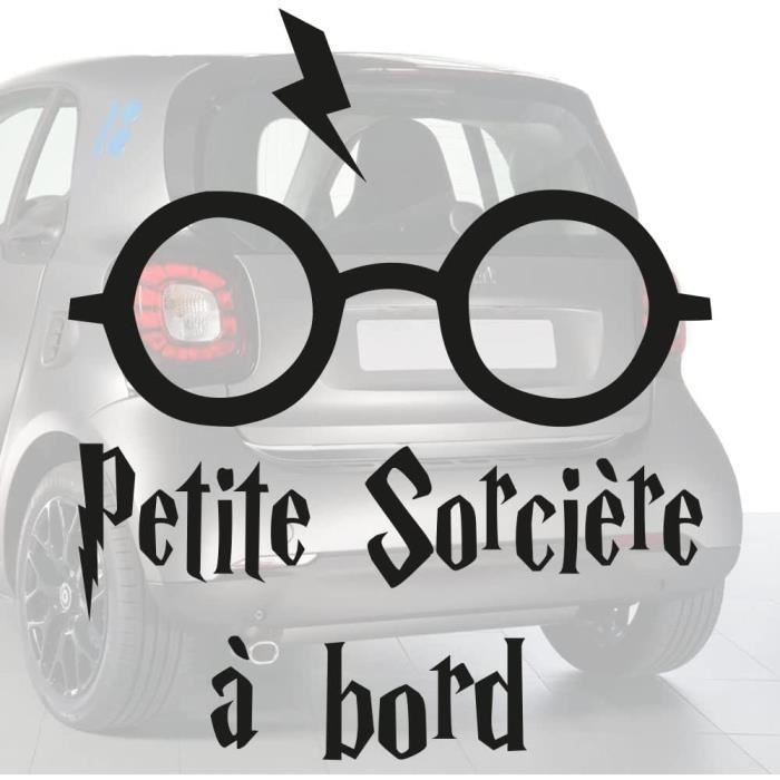Sticker Petite Sorcière à Bord Autocollant Voiture "Petite Sorcière à Bord" - 20 Cm Noir, Facile à Poser (Anakiss) Autocollant Extérieur Voiture
