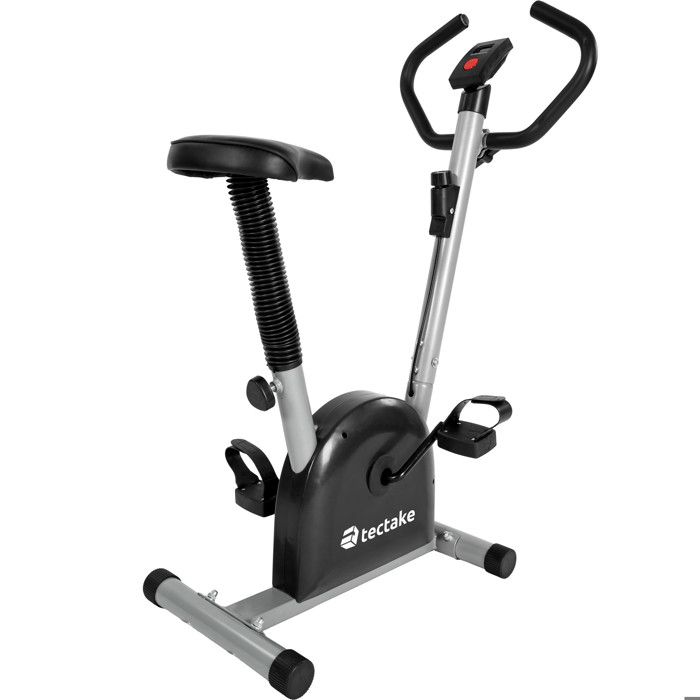 TECTAKE Velo d appartement Reglable avec Ordinateur LCD 70 cm x 45 cm x 102 cm Noir Cdiscount Sport