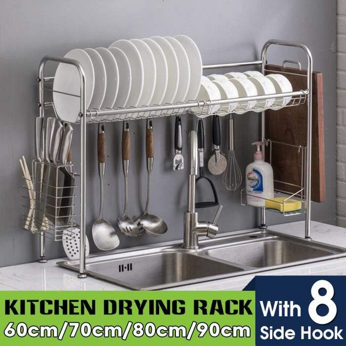 etagere de cuisine en acier inoxydable rangement cdiscount
