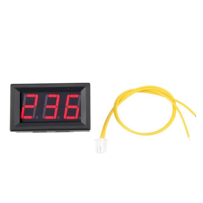 Mini Voltmètre Numérique DC 12V LED Étanche - Jauge Volt Panneau Voiture Moto Rouge