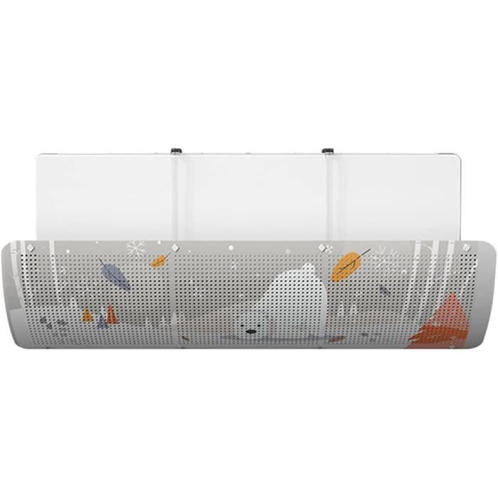 Déflecteur Climatiseur Réglable - Évite Air Direct Et Condensation - Blanc 90cm - Pour Mur Et Plafond