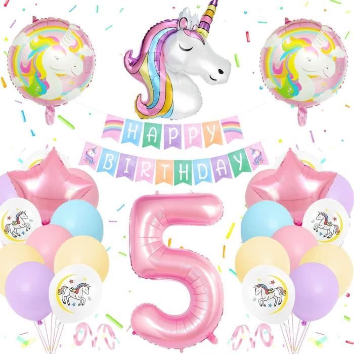 Ballon Chiffre 5 Or Géant - Pour Anniversaire 5 Ans, Gonflable à L'Hélium, Décoration Fête