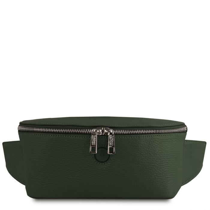 Tuscany Leather - Erica - Sac banane en cuir souple - Vert Forêt (TL141877)
