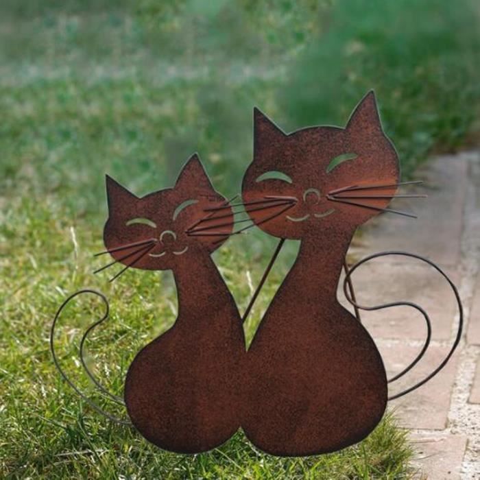 2x Rouilles Chat En Metal Deco Cadeau Imitation De Rouille Decoration Pour Jardin Cour Cdiscount Maison 2x Rouilles Chat En Metal Deco Cadeau Imitation De Rouille Decoration Pour Jardin Cour Cdiscount Maison