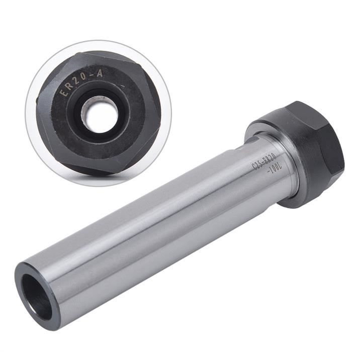 Support Mandrin ER11 Extension Morse C8-ER11A-100L - Tige Allongée 12,1 Cm - Accessoire Fraisage CNC & Tour