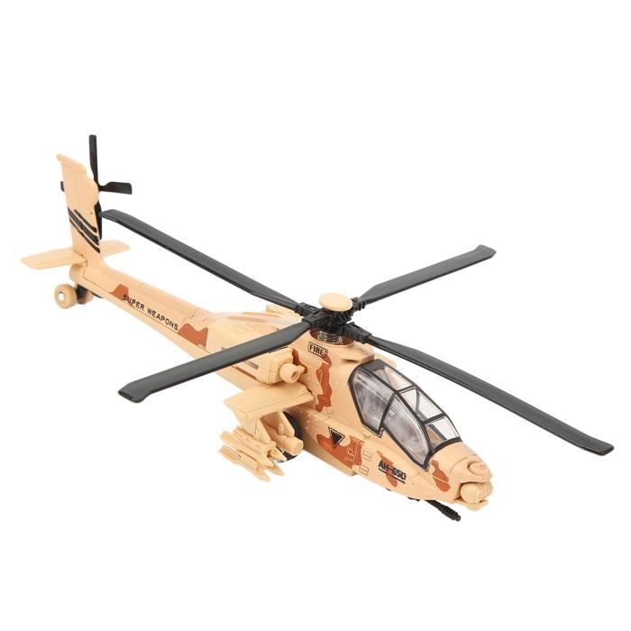 FLCPJGV Hélicoptère Miniature 1/64 En Alliage – Hélice Rotative, Décoration De Bureau, Cadeau Anniversaire (jaune)