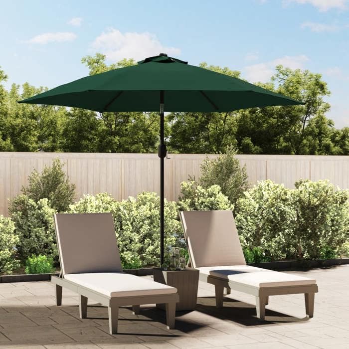 Parasol cantilever - vidaXL - 42203 - 3 m - Vert - LED intégrées