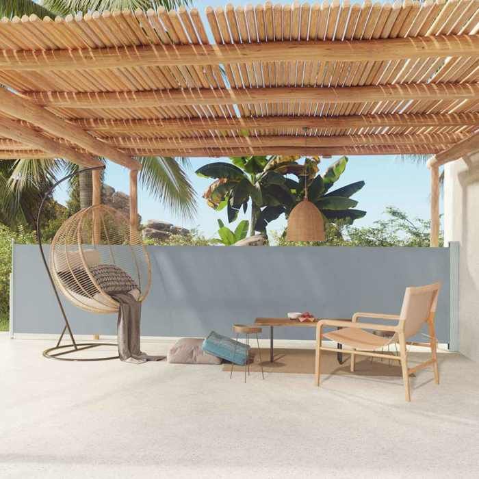 vidaXL Auvent Latéral Rétractable de Patio Ecran de Jardin Ecran dIntimité Terrasse Balcon Extérieur Résistance aux UV 317950