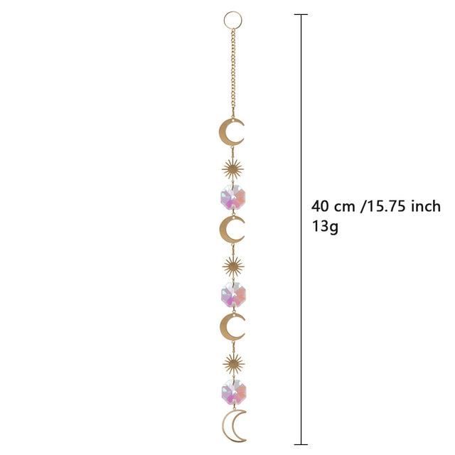 Attrape-soleil suspendu en cristal, lustre en forme de larme, carillon éolien, prisme, arc-en-ciel, attrape-lumière, fenêtre, décoration de jardin  15