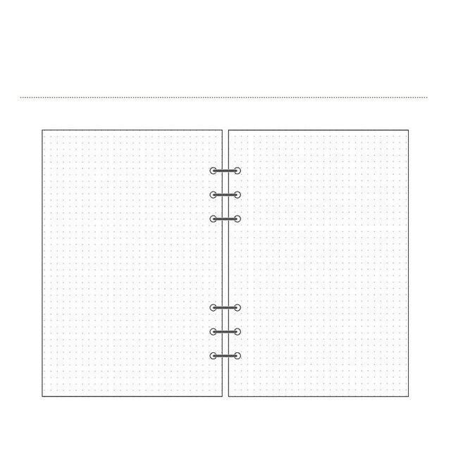 Classeur à Anneaux A6 Souple Transparent - Lot De 2 - Protection Carnet 6 Trous