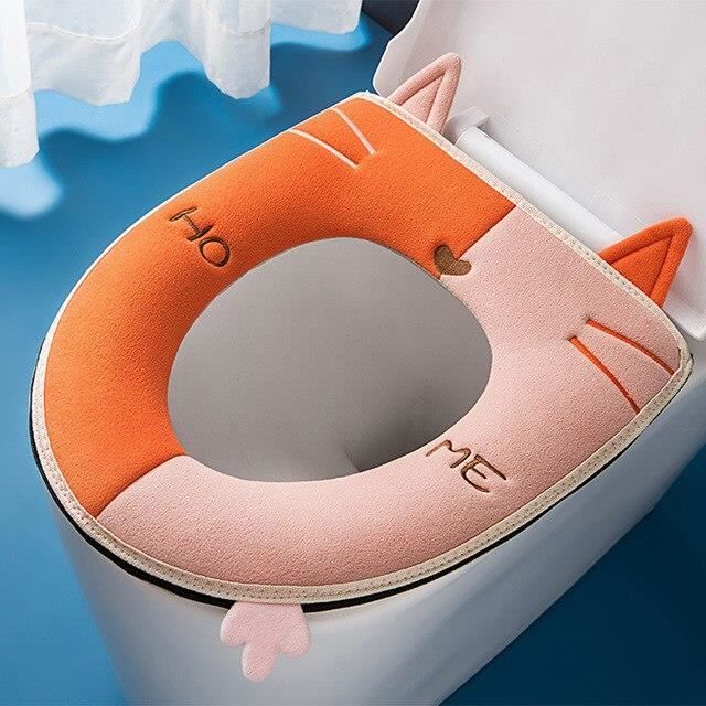 ABATTANT WC Orange powder Coussin de siege universel avec poignee siege de toilette avec fermeture eclair epaisse et chaude annea Cdiscount Bricolage