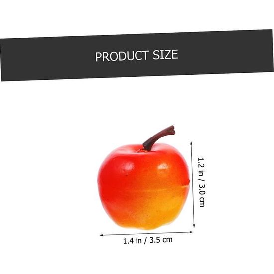 PH PandaHall 10 Pommes Rouges Artificielles 8.1cm - Fausses Pommes Décoratives Réalistes