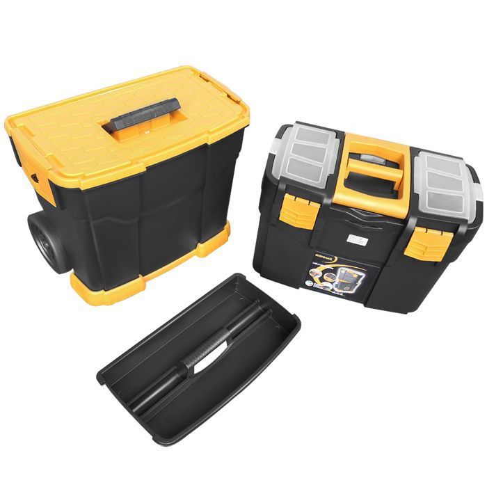 Sac à Outils En Toile AB Tools TE228 – 18 Poches, Orange/noir, 60 Cm