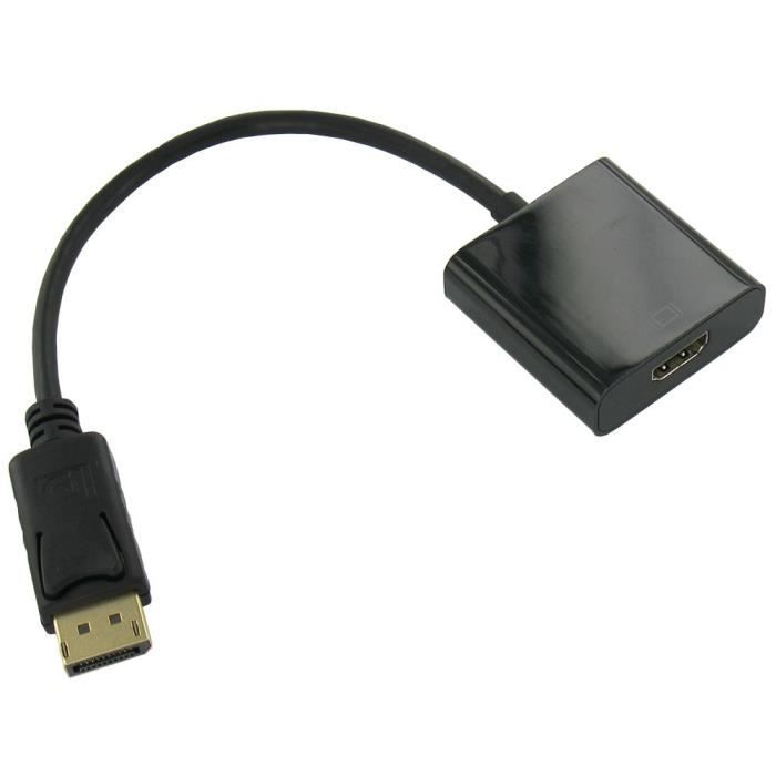INECK® Adaptateur vidéo DisplayPort vers HDMI - Convertisseur DP